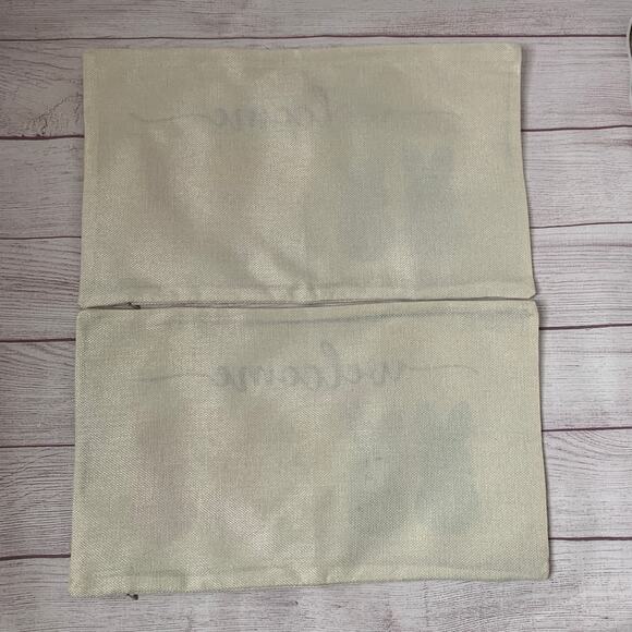 Easter Bunny Peeps Pillowcase Set of 2 Pillow Covers Rabbit Peeps Welcome 20x12 - Picture 7 of 14